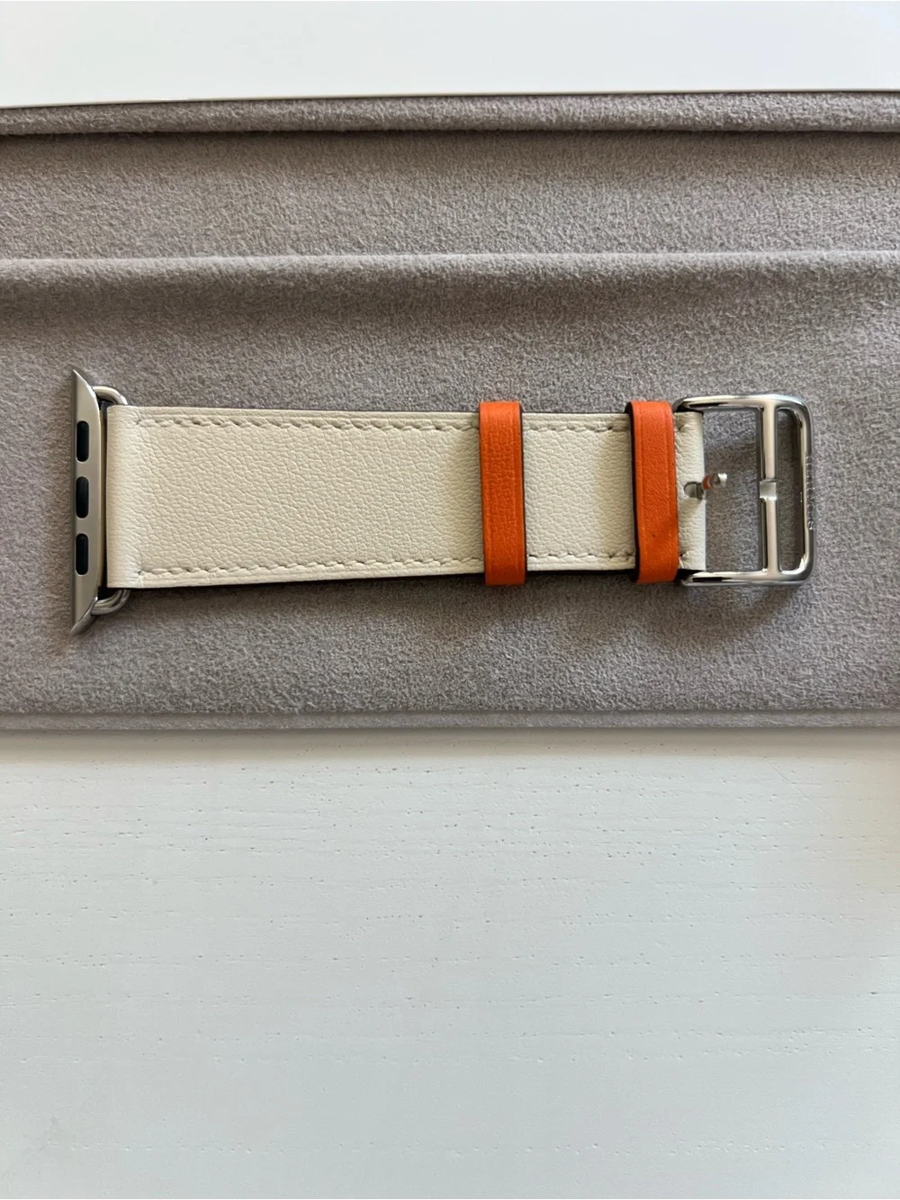 Hermes Apple Watch Band Single Tour Strap Tri Color 44mm NIB